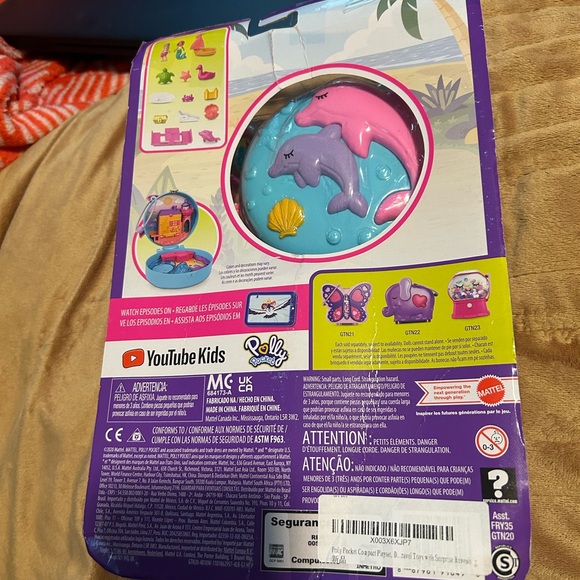 Polly Pocket Compact Playset Dolphinπ¬BeachποΈwMicroPollyMermaidπ§ββοΈDoll & Accs - Picture 8 of 8
